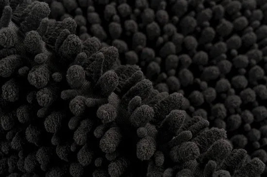 Tapijtenloods Fluffy Badmat Antislip - Zwart - 50x90 CM - Douchemat Hoogpolig - Soft Touch
