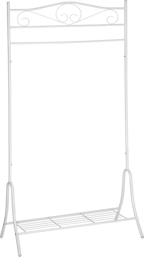 tectake® Antiek Metalen Kledingrek - Verschillende Kleuren - (Wit | Nr. 402011)