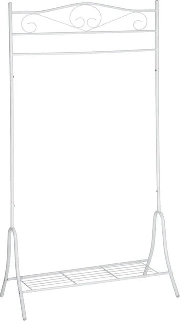 tectake® Antiek Metalen Kledingrek - Verschillende Kleuren - (Wit | Nr. 402011)