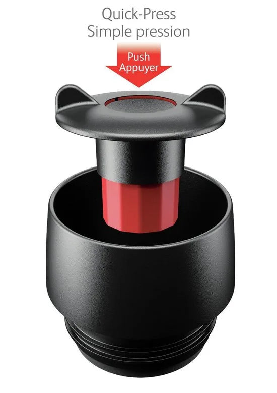 Tefal Travel Mug Handle Isoleerbeker K30731 - inhoud 0,36 L RVS/Zwart