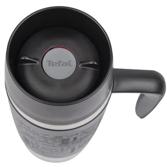 Tefal Travel Mug Handle Isoleerbeker K30731 - inhoud 0,36 L RVS/Zwart