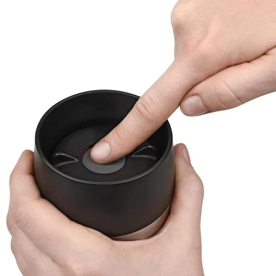 Tefal Travel Mug Handle Isoleerbeker K30731 - inhoud 0,36 L RVS/Zwart