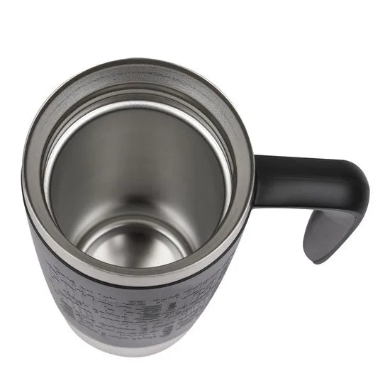 Tefal Travel Mug Handle Isoleerbeker K30731 - inhoud 0,36 L RVS/Zwart