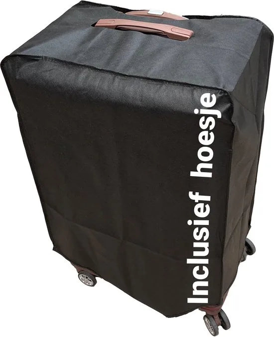 Tobeyz - Kofferset - 3-delig - Bruin- Handbagage - Verrijdbaar op 4 Wielen - Stevig ABS - 2 Kofferhoes Cadeau - Trolley