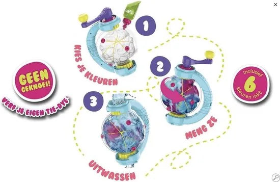 Tybo Tie-Dye Ontwerpstudio - Inclusief 6 kleuren - Handschoenen - Knijpflessen