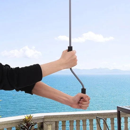 verticale luifel 1,6 x 2,5 m voor balkon, terras, met grijze luifelcassette, verticale luifel voor buiten, voor wind-, zonwering en privacybescherming, waterdicht, antraciet GSA165GY