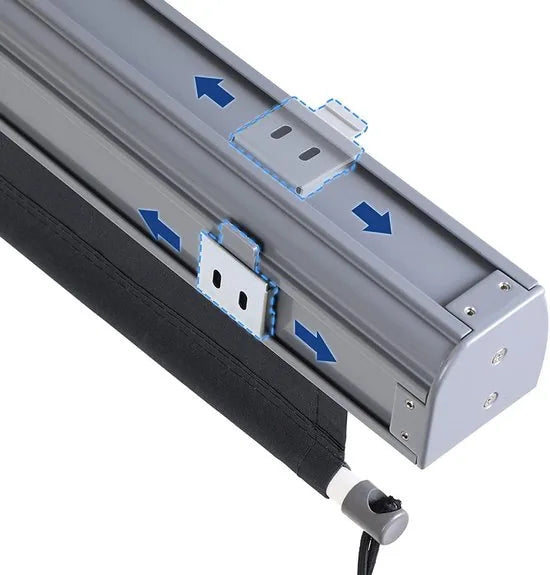 verticale luifel 1,6 x 2,5 m voor balkon, terras, met grijze luifelcassette, verticale luifel voor buiten, voor wind-, zonwering en privacybescherming, waterdicht, antraciet GSA165GY
