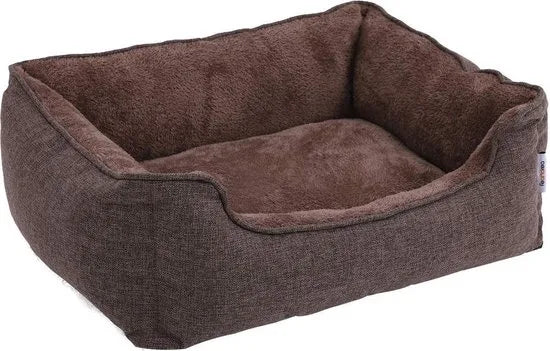 Wasbare Hondenmand – Afneembare en Machinewasbare Hoes – Comfortabel Hondenkussen – 75 x 22 x 58 cm – Bruin – PGW10CC