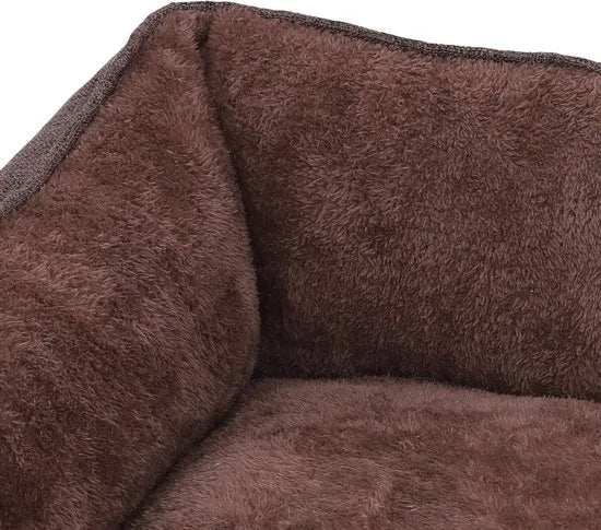 Wasbare Hondenmand – Afneembare en Machinewasbare Hoes – Comfortabel Hondenkussen – 75 x 22 x 58 cm – Bruin – PGW10CC
