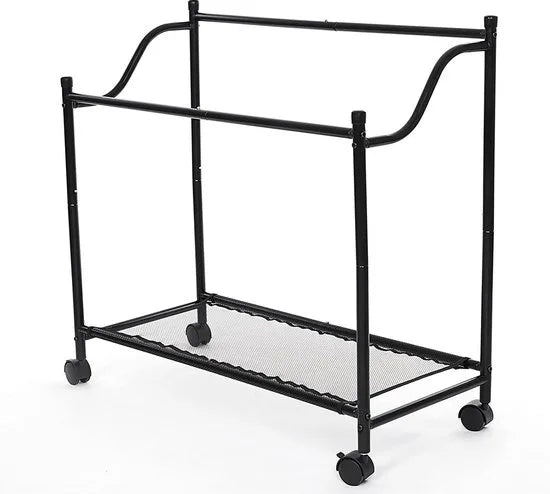 Wasmand, wasverzamelaar met 4 afneembare stoffen zakken, wassorteerder, stabiel, 4 x 35 liter, zwart-LSF005