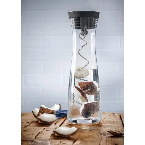 WMF Basic - Waterkaraf - 1,0L - Zwart - Druppelvrij - Geschikt voor Koelkastdeur