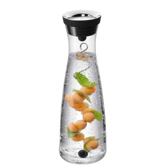 WMF Basic - Waterkaraf - 1,0L - Zwart - Druppelvrij - Geschikt voor Koelkastdeur