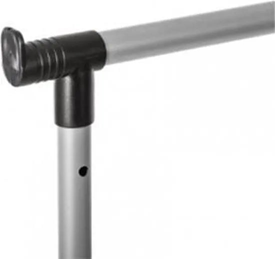 Wooners® - Dubbel kledingrek | Op wieltjes | 1 stuk | Verstelbaar in 3 hoogtes 110 cm - 135 cm - 160 cm | 2 stangen | 2 laags | Garderoberek | Hangrek met schoenrek | Mobiele kapstok | Staand | Verrijdbaar | Zwart metaal