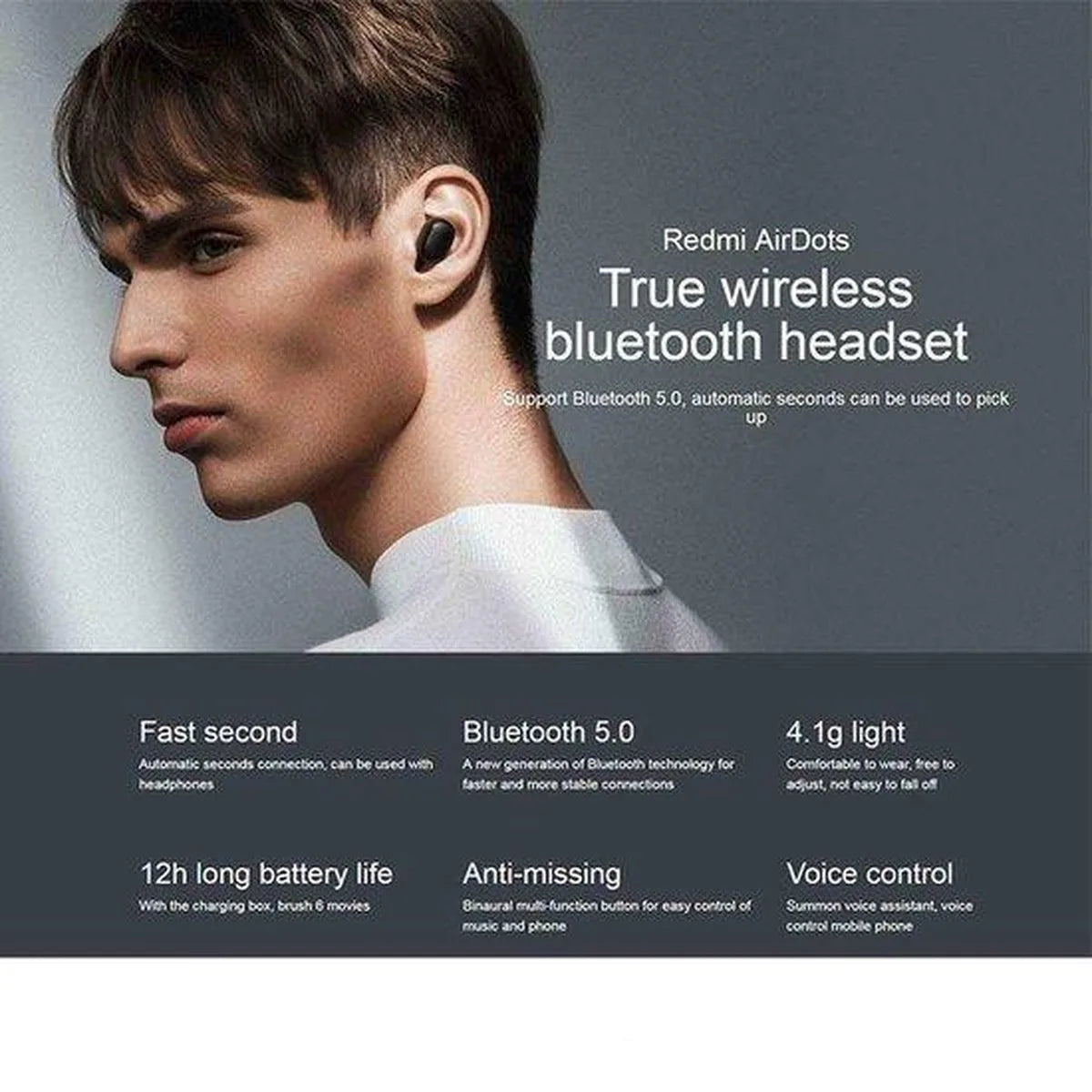 Xiaomi Mi Airdots zwart Bluetooth headset oplaad doos Bluetooth V5.0 Android en Ios
